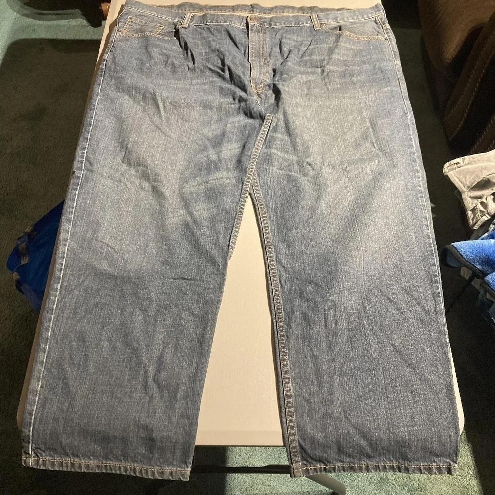 Levis 550 Men's Jeans 50 x 29 Blue Denim Relaxed Fit 100% Cotton Everyday EUC